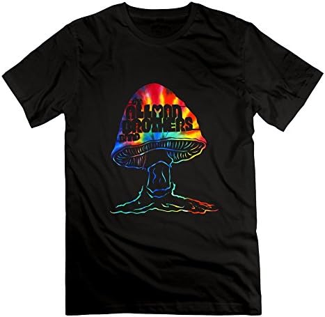LianJian Allman Brothers Band Mushrooms Logo Men's T-Shirt Small Black Mens