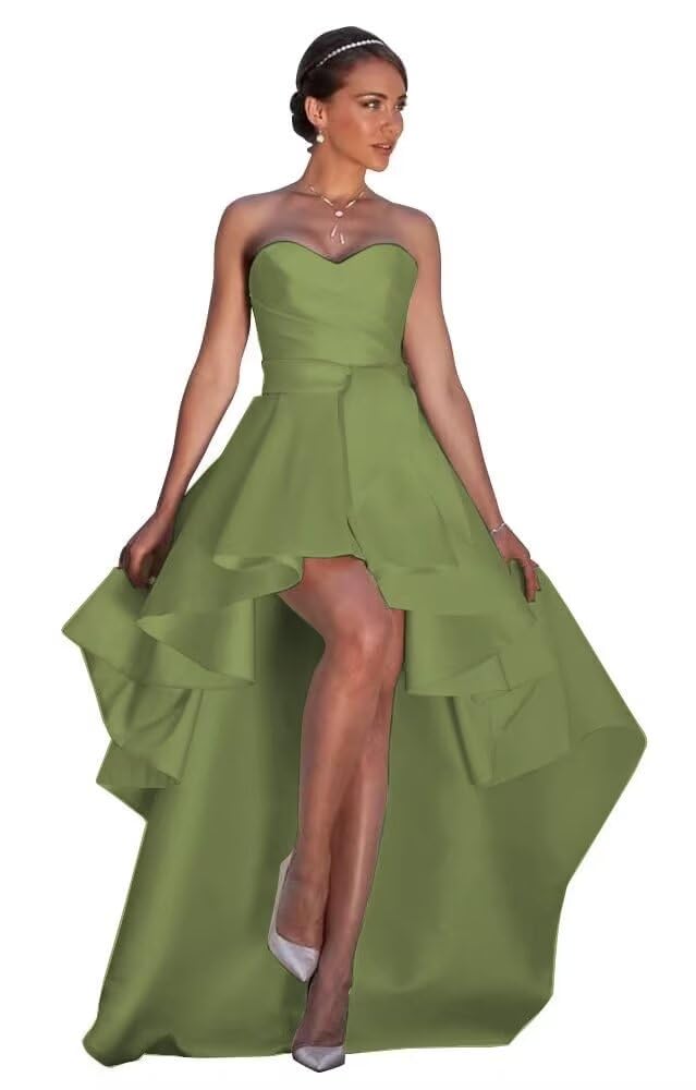 NLQ High Low Prom Dresses Sweetheart Strapless