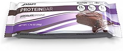 Adapt Your Life Protein Bar, Chocolate Brownie, 17g Protein, 1 Net Carbs, 184 Cals, Low Carb Bars, Gluten Free, Soy Free, No Added Sugar, 1.76 oz Bar, 10 Count