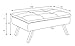 DHP Chelsea Upholstered Ottoman with Chrome Legs and Plus Pillow-Top Seating, Black Faux Leather