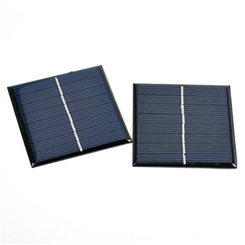 AOSHIKE 10Pcs 5V 60MA Epoxy Solar Panel Polycrystalline Solar Cell for Solar Battery Charger DIY 68x37MM/2.67x1.45inch (D) - Thumbnail 5