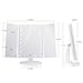 Led Lighted Vanity Mirror Trifold Makeup Mirror - NaCot 10X/3X/2X/1X Magnification Vanity Mirror Trifold 21 Led Lighted with Touch Screen for Countertop Cosmetic Makeup