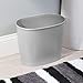 iDesign Kent Oval Wastebasket Trash Can for Bathroom, Kitchen, Office - Gray