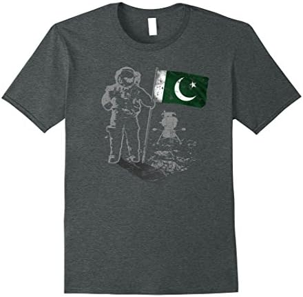 Mens Solar System Shirt Pakistan Flag Space Exploration Shirt XL Dark Heather