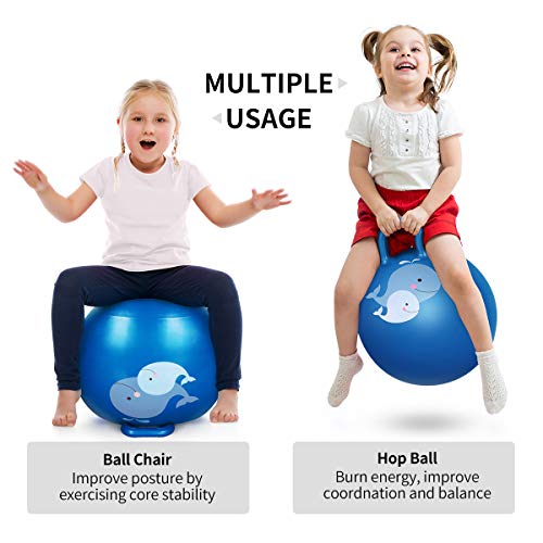 Trideer Kids Hopper Ball MultiFunction, Jump Ball, Bouncy Ball with