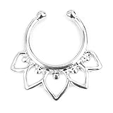 BodyJ4You Tribal Hearts Non-Pierced Clip On Septum Ring