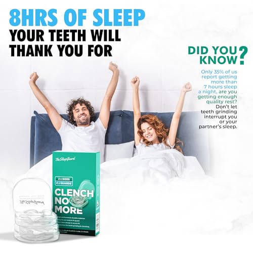 TheSleepGuard Mouth Guard for Clenching Teeth at Night [Pack of 4, Small & Large Sizes] – Custom Night Guards for Teeth Grinding – Nighttime Protection During Sleep for Men and Women