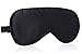 Luxury design Nature Silk Sleep Mask, Super Soft Material, Smooth Skin with Ear Plug & Carry Pouch for Travel, Relax, Shift Workers (Black)