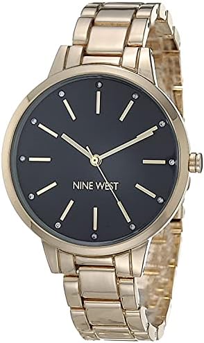 Nine West Women\'s Brown Analog Genuine Crystal Accented Strap Octagonal Watch Octagonal Case Strap Watch - Brown | Nine West main image 4