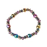ForHe 1pc Weight Loss Multi-color Magnetic Bracelet Beads Hematite Stone for Therapy Health