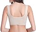 AM CLOTHES Plus Size Sports Bras for Women Wireless Pack Padded Yoga Bra with Removable Pads 2X-Large 3 pack-black white nude