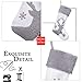 Valery Madelyn 21 Inch Large Frozen Winter Silver White Christmas Stockings Decorations Personalized Hanging Ornaments with Embroidery Reindeer and Faux Fur Trim for Xmas Gifts