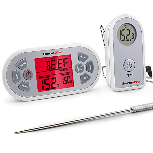 ThermoPro TP21 Digital Wireless Meat Cooking BBQ Thermometer For Grilling Smoker Oven Thermometer With 8.5‘’ Upgraded Super Long Probe