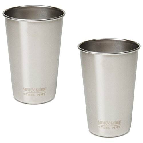 Klean Kanteen Pint Cup - 16oz - Brushed Stainless - 2 Pack