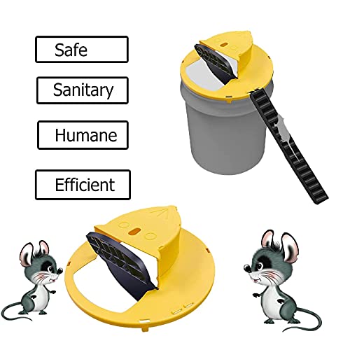Mouse Trap Bucket (3 Packs) Flip and Slide 5 Gallon Bucket Lid Mouse