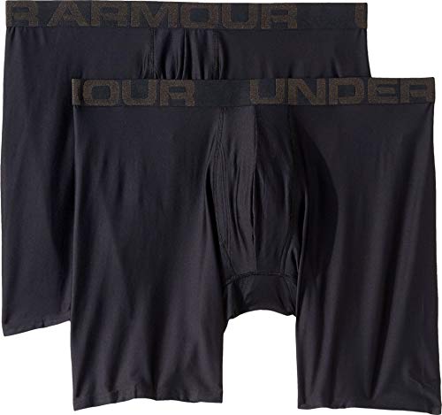 Under Armour Men's Tech 9" Boxerjock Boxer Briefs - 2 Pack, Black//Black, 3X-Large