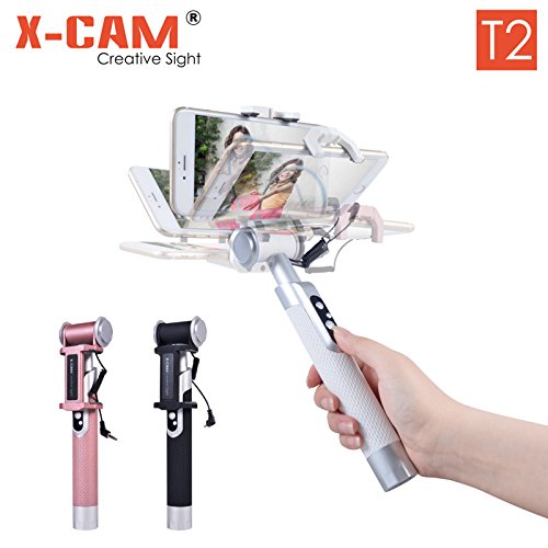 X-cam t2 selfie stick with controlling shutter degree f…