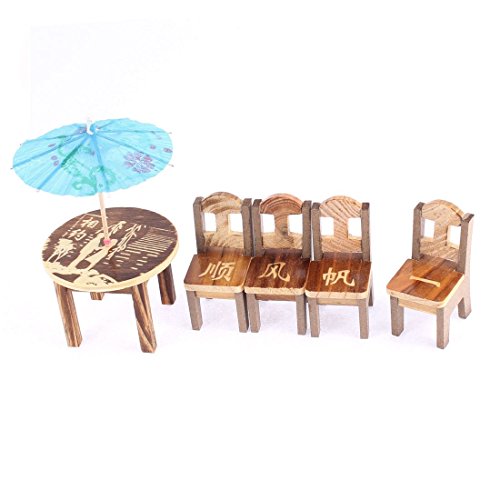 eDealMax paraguas Conjunto de Madera decoración del hogar Oficina de pantalla Mini escritorio de la Tabla - Thumbnail 2
