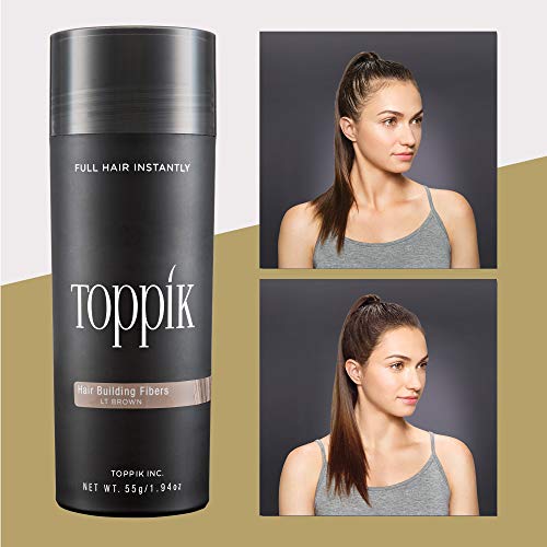 Toppik Hair Building Fibers, Light Brown, 1.94 oz