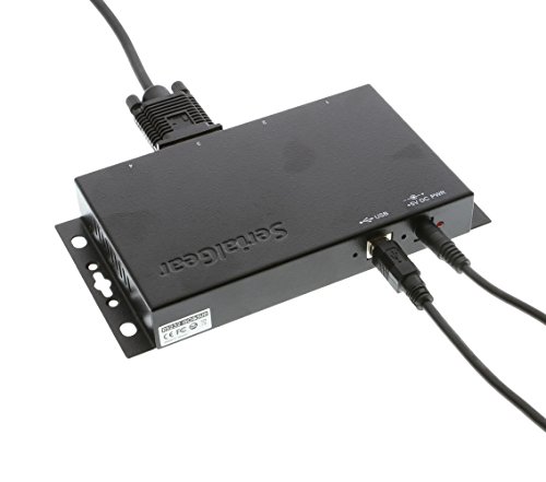 SerialGear Industrial 4-Port DB-9 RS232 to USB Adapter with Isolation and Surge Protection