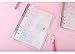 Chris.W 2 Pack Clear Plastic Zipper Pockets Envelopes for A5 6-Ring Binder Notebook, Built-in Glitter Flakes Decorations (A5 Size)