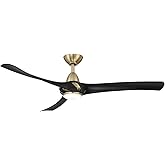 Wind River WR1462BB Droid LED 52" Ceiling Fan with LED Light and Remote, Brushed Brass