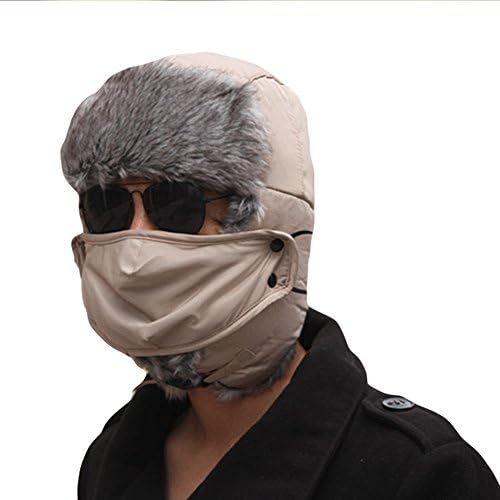 Duoduo888 Unisex Korean tide outdoor thickened?ski cap tab cap Maomao winter cap Kahaki