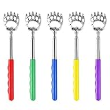 Back Scratcher Ohuhu 5 Pack Extendable Telescopic Bear Claw Back Itching Scalp Scratchers Massager, Portable Hand Massage Tool for Mothers' Day Gifts