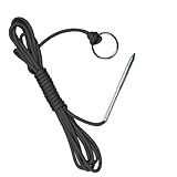 10’ 550 LB Paracord Fishing Stringer Fish Holder with Metal Threading Needle & 1” Split Ring