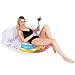 JOYIN Inflatable Rainbow Pool Float - Fun Beach Floaties Pool Tube Swim Party Toys Decorations, Rainbow Pool Raft Lounger with Glitters for Adults Kids