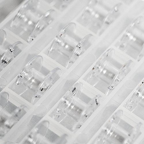 Amado 50pcs Sewing Machine Bobbins with Case, Quality Bobbins Case