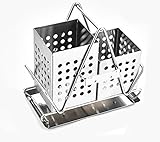 Improvingss Large Capability Stainless Steel Utensil Holder/Cutlery Holder/Utensil Drainer, Organize Your Flatware & Silverware With Ease(Silver)