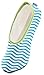 Snoozies by the Sea Women's Lightweight Skinnies Footcovering Slippers (Medium, Nautical Chevron)