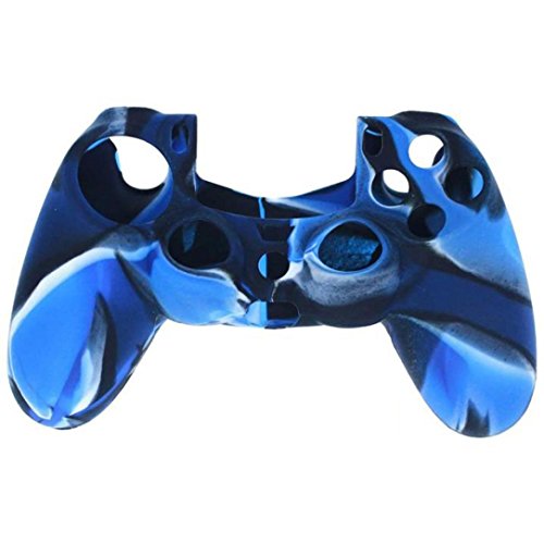 Detonation Model Game Controller Accessories,Ikevan Soft Camouflage Silicone Case Cover For Playstation PS4 Controller (Blue) - Thumbnail 4