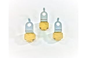 The Stop Shop 3-Way Female Brake Line Tee for 3/16" Tube with Mounting Bracket for inverted flare fittings (All 3/8"-24 threads) (Pack of 3)