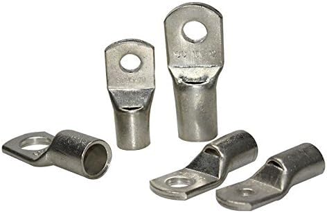 guangshun 10 pcs Tinned Marine Grade Copper Battery Welding Cable Lug Connector Terminal for 6 Gauge, 4 Gauge, 2 Gauge, 1/0 Gauge, 2/0 Gauge, 4/0 Gauge(8,6,4,2,1/0,2/0,4/0 AWG)