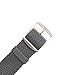 Wrist And Style Perlon Watch Strap (22mm, Dark Grey)