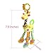 Here Fashion Baby Infant Plush Giraffe Animal Stroller Rattle Hanging Teether Toy Developmental Interactive Toy Soft Handbells for Crib, High Chair and Car Seat