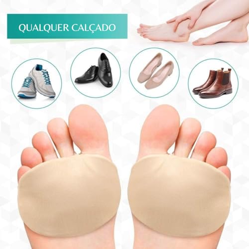 Almofada de Metatarso Palmilha Ortopédica Flexível Esporão Macia Conforto dos Pés Neuroma de Morton Cores Sortidas