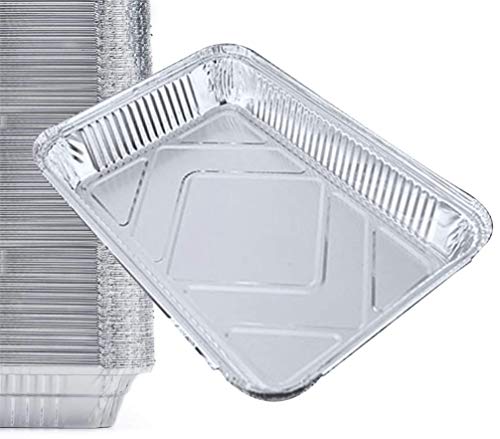 35 Pack - Aluminum Pans, Durable Chafing Pans, Half Size Roasting Pans - Disposable Aluminum Foil Steam Table Deep Pans, Buffet Pans Size - 10" x 13" by Spare Essentials - Thumbnail 5