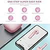 Wireless-Earbuds-Headphone-Bluetooth-50-in-Ear-Earphone-Touch-Control-with-Mic-RGB-Sweatproof-Noise-Canceling-USB-C-Quick-Charging-Case-Compatible-with-iPhoneAndroidPC-for-Sport-Work-RunningPink Sendowtek Wireless Earbuds Pink Bluetooth in Ear Headphone Touch Control with Mic RGB Sweatproof Noise Canceling…