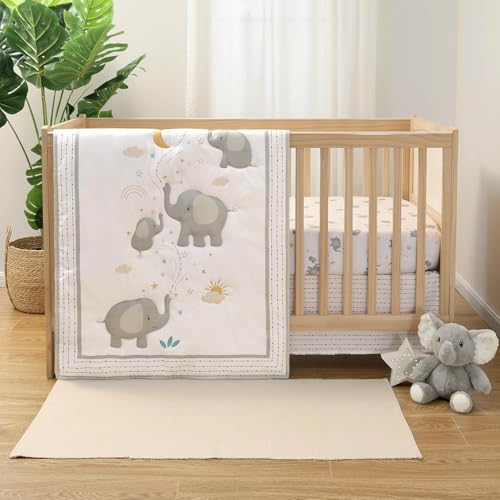 The Peanutshell Elephant Crib Bedding Set