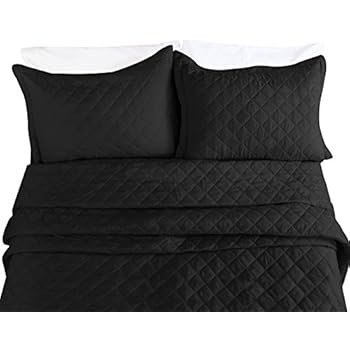 Amazon.com: Modern Solid Black Lightweight Bedding Quilt