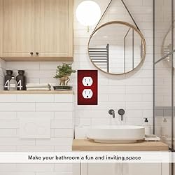 Pznen Red Spider Web Outlet Covers Duplex Wall
