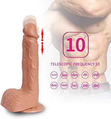 8.6 Inch Women Realistic Silicone Vibrating Toy for Women Wireless Waterproof with 10 Powerful Vibration Modes