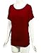 MBJ WT817 Womens Dolman Drape Top with Side Shirring XXL Wine