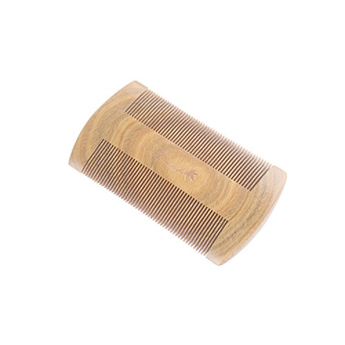 Breezelike Hair and Beard Comb - No Static Natural Sandalwood Comb with Giftbox - Handmade Double Side Fine Tooth Pocket Comb