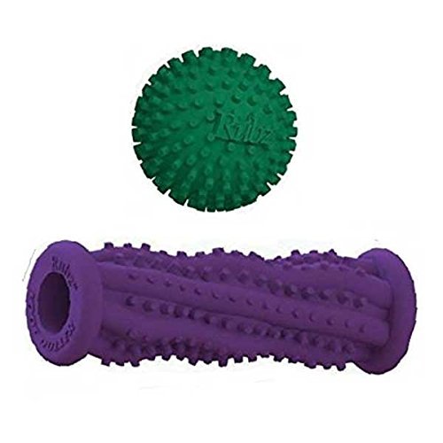 Due North Massage Rubz Pack Includes Massage Ball, Foot Roller and Carrying Bag (Ball & Foot Roller)