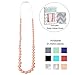 Goobie Baby Audrey Silicone Teething Necklace for Mom to Wear, Safe BPA Free Beads to Chew - Peach