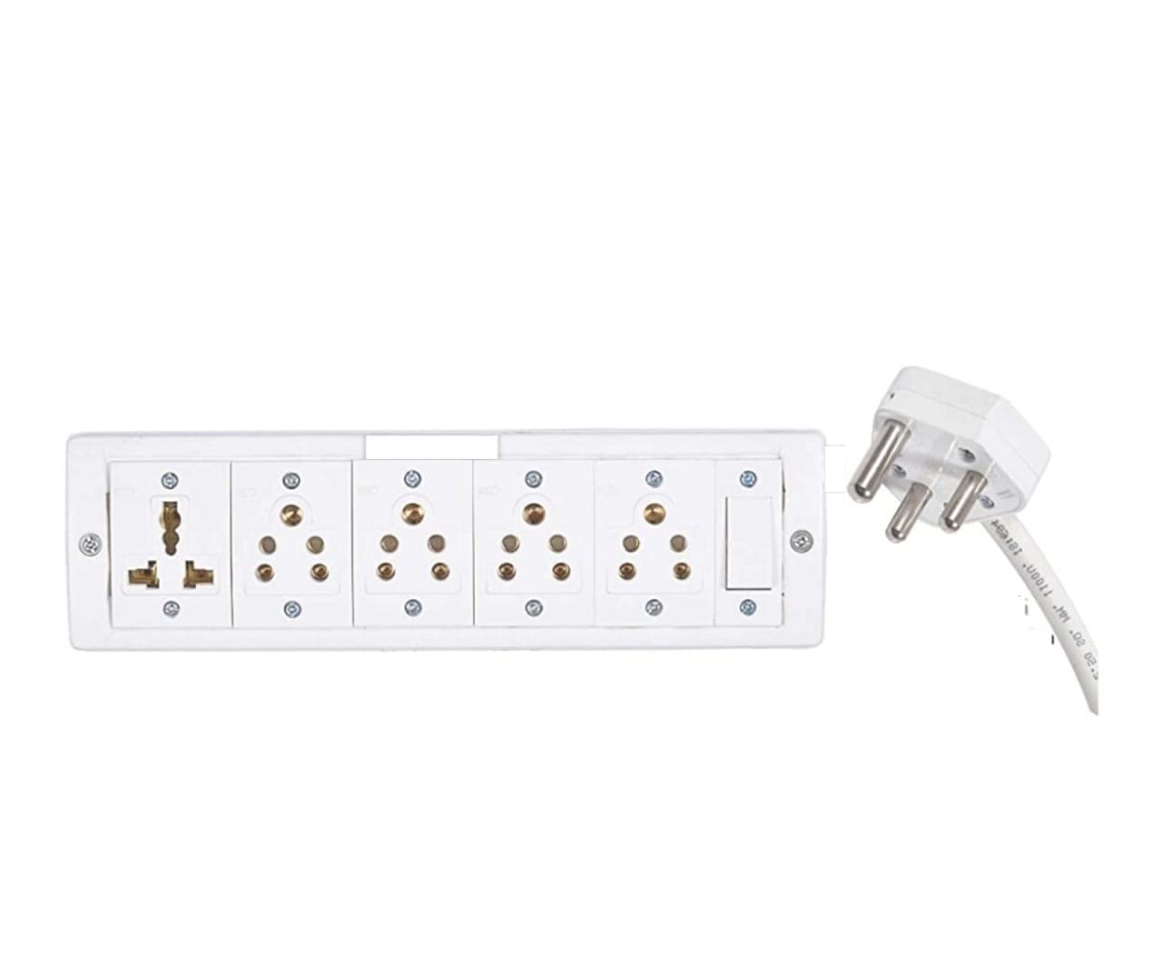 Anchor Extension Board 5 Sockets 1 Switch with Heavy Duty 5 m Long Wire